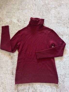 Loro Piana Deep Burgundy Turtleneck Sweater